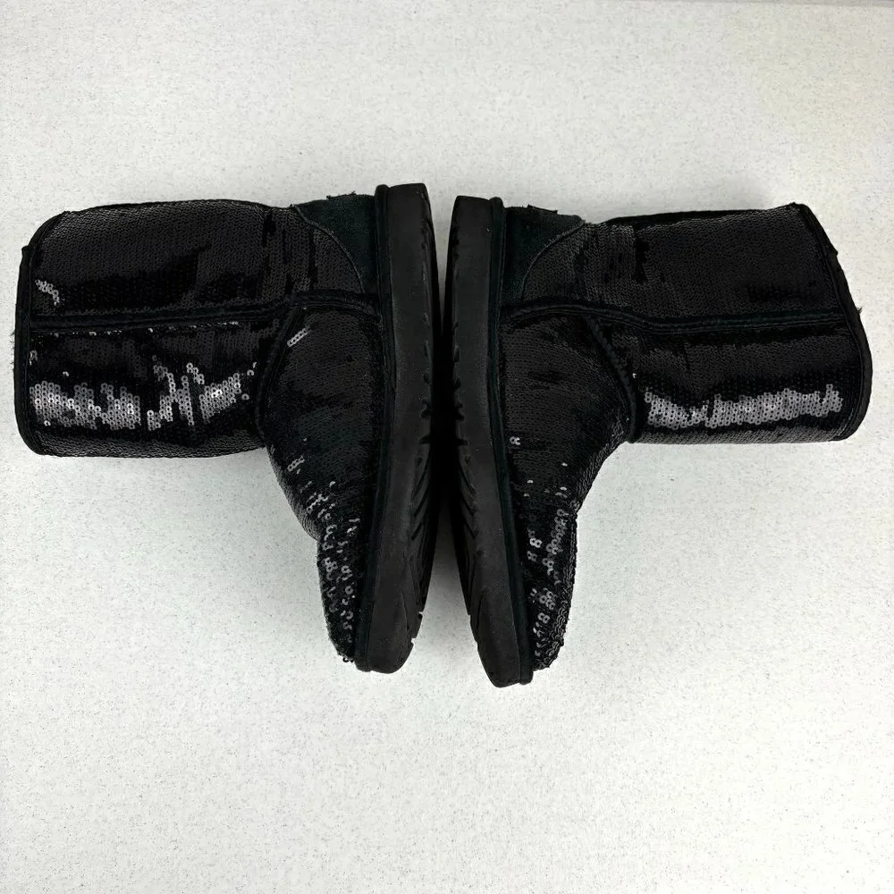 UGG Classic Short Chunky Sequin Boot Black 8